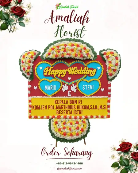 Papan Bunga Pernikahan Pemaron